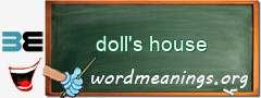 WordMeaning blackboard for doll's house